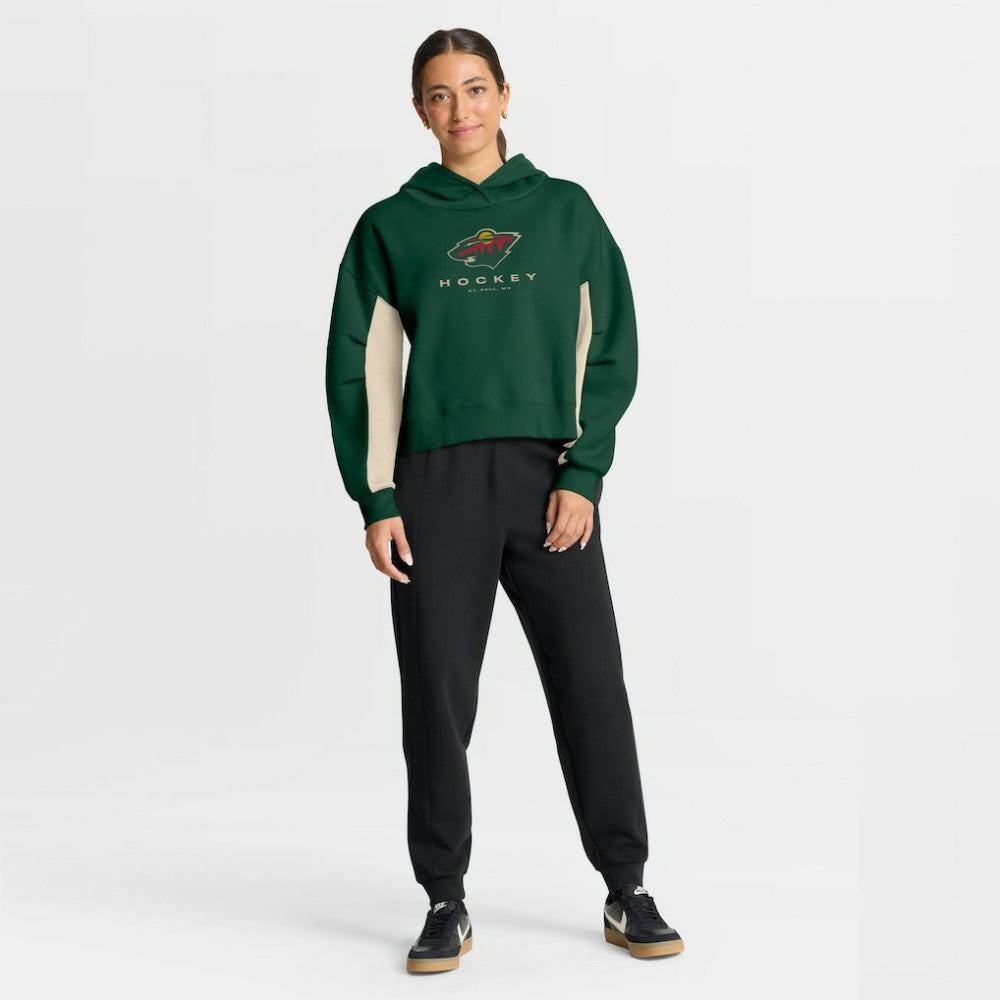 Minnesota Wild Fanatics Women's Back Check Boxy Hoodie - Green - NHL 202756863
