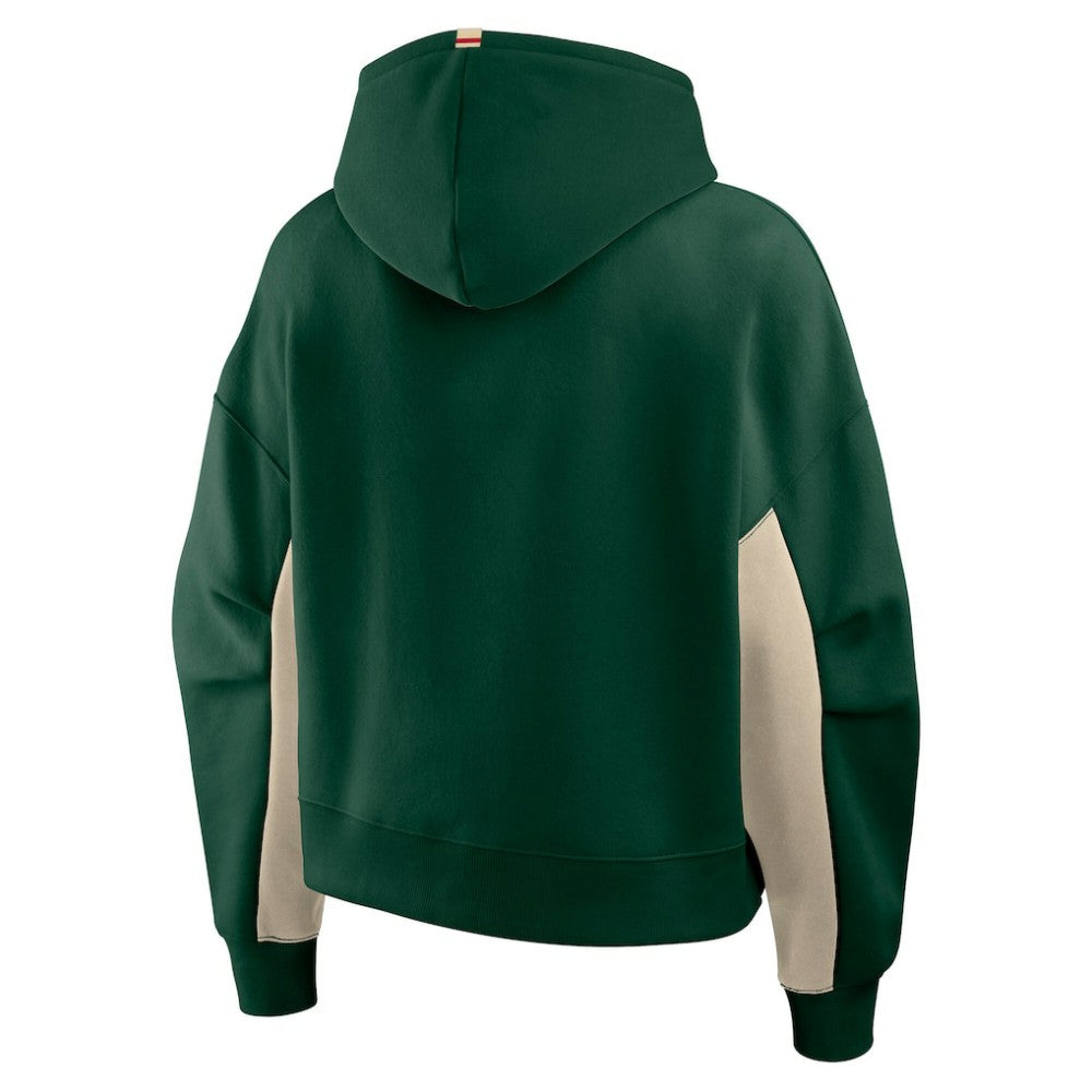 Minnesota Wild Fanatics Women's Back Check Boxy Hoodie - Green - NHL 202756863