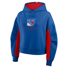 New York Rangers Fanatics Women's Back Check Boxy Hoodie - Blue - NHL 202756864