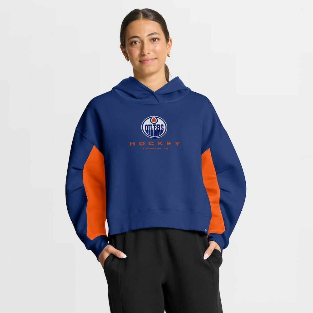 Edmonton Oilers Fanatics Women's Back Check Boxy Hoodie - Royal - NHL 202756865