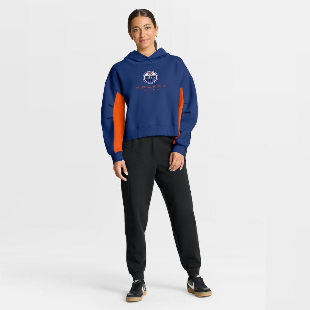 Edmonton Oilers Fanatics Women's Back Check Boxy Hoodie - Royal - NHL 202756865