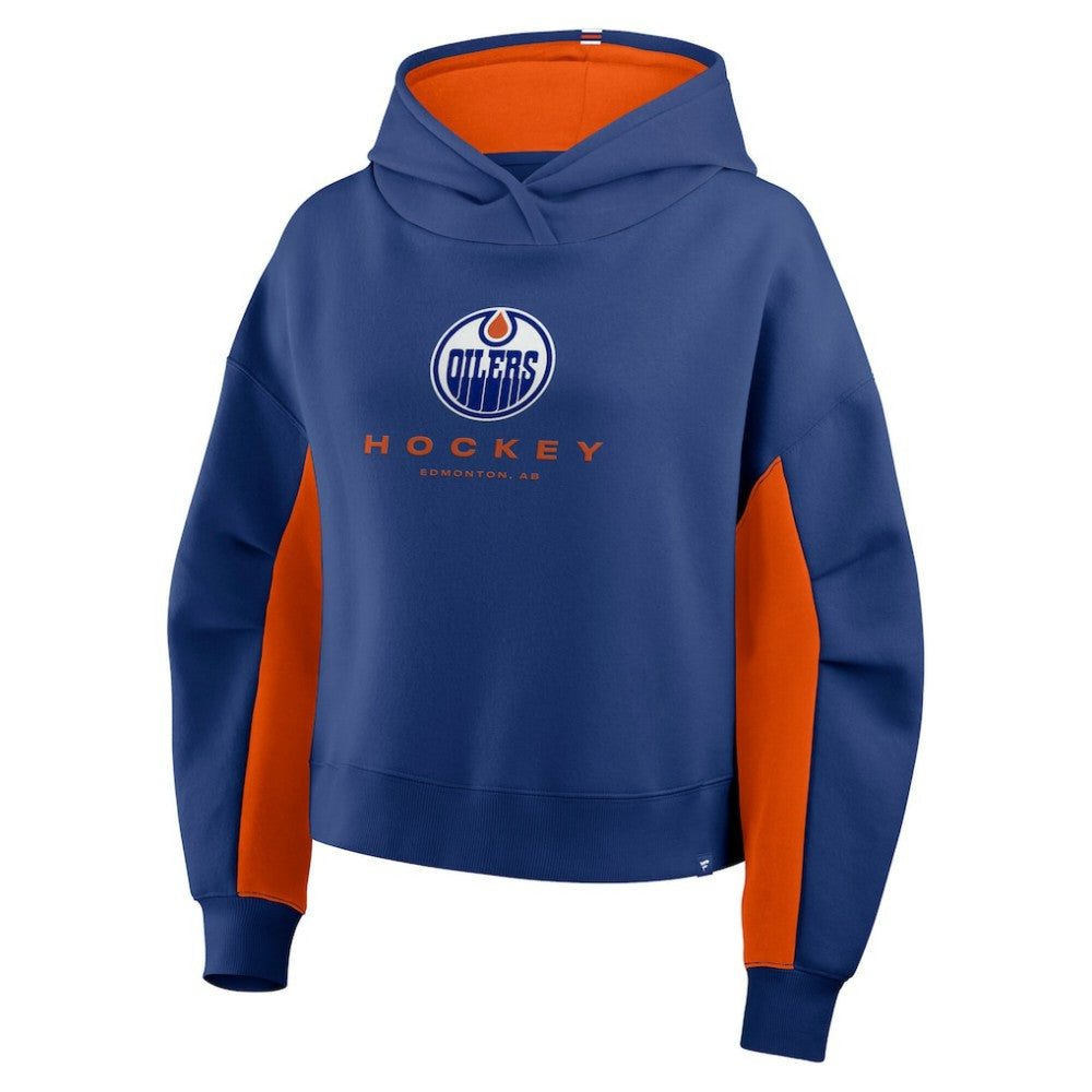 Edmonton Oilers Fanatics Women's Back Check Boxy Hoodie - Royal - NHL 202756865
