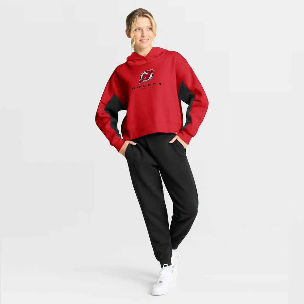 New Jersey Devils Fanatics Women's Back Check Boxy Hoodie - Red - NHL 202756870
