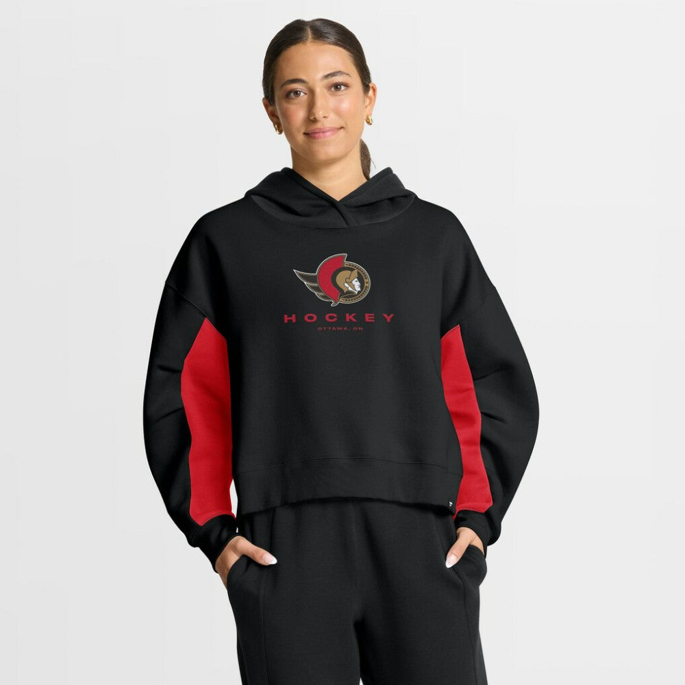 Ottawa Senators Fanatics Women's Back Check Boxy Hoodie - Black - NHL 202756872