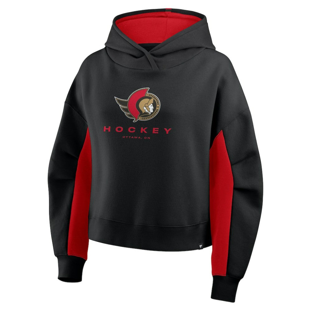 Ottawa Senators Fanatics Women's Back Check Boxy Hoodie - Black - NHL 202756872