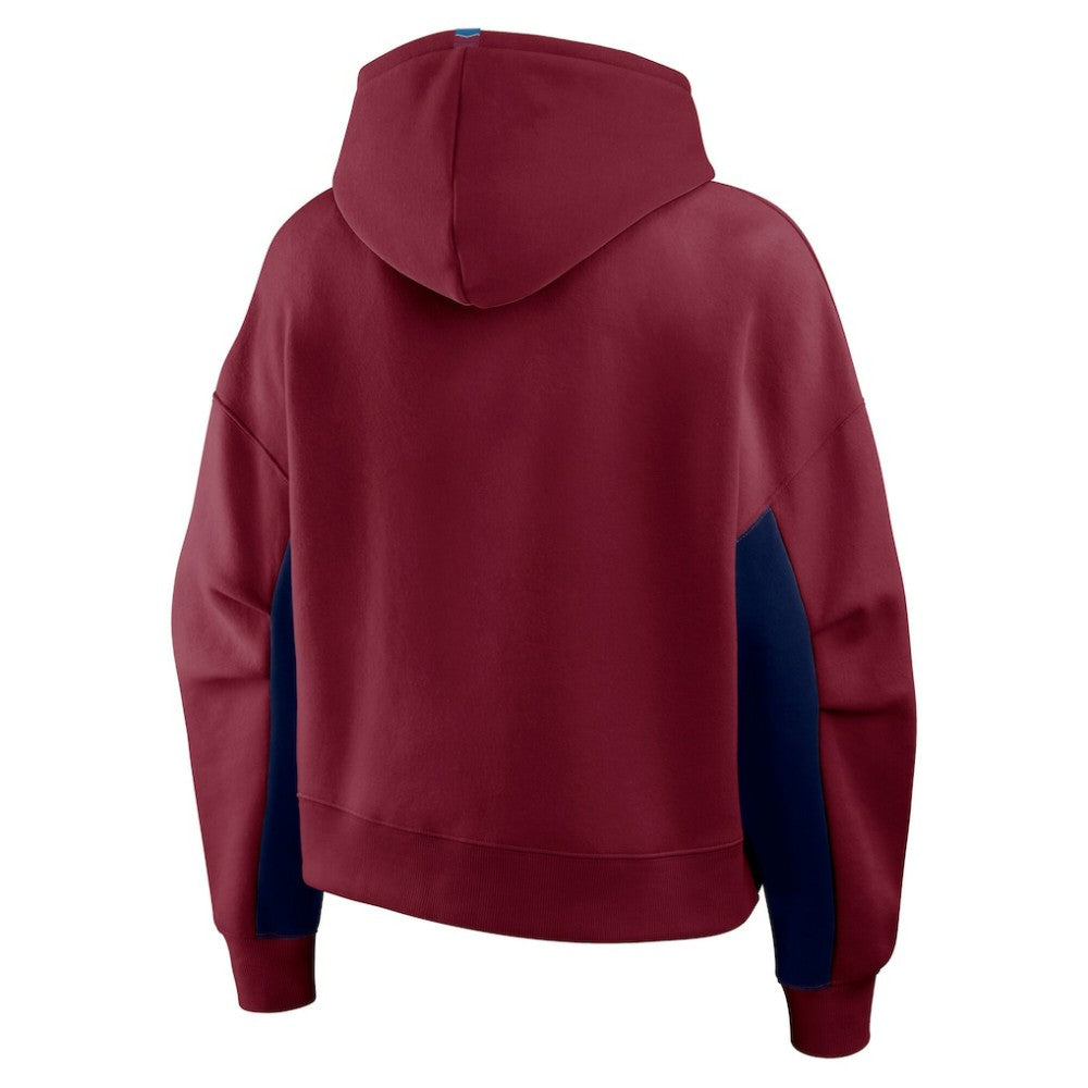 Colorado Avalanche Fanatics Women's Back Check Boxy Hoodie - Burgundy - NHL 202756873