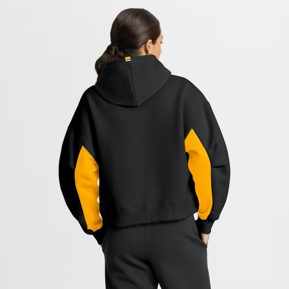 Pittsburgh Penguins Fanatics Women's Back Check Boxy Hoodie - Black - NHL 202756874