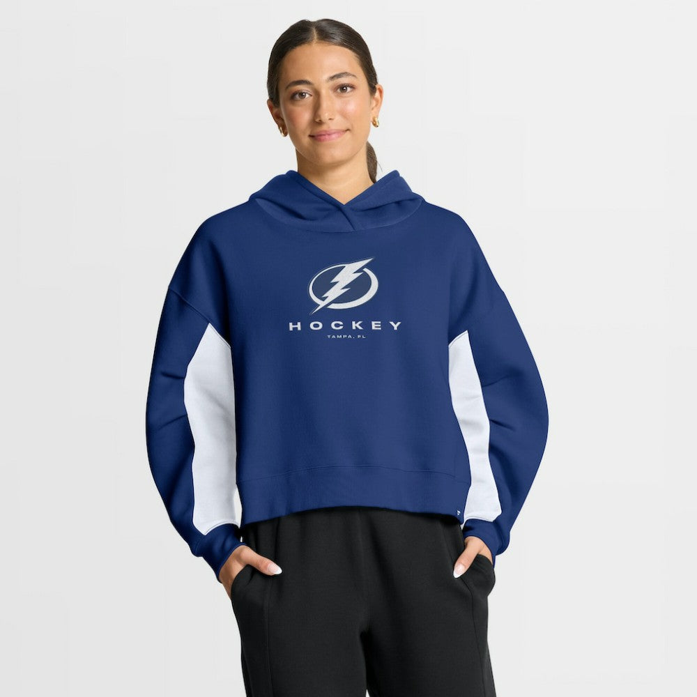Tampa Bay Lightning Fanatics Women's Back Check Boxy Hoodie - Blue - NHL 202756881
