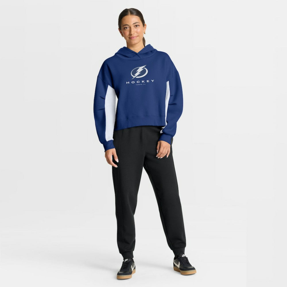 Tampa Bay Lightning Fanatics Women's Back Check Boxy Hoodie - Blue - NHL 202756881