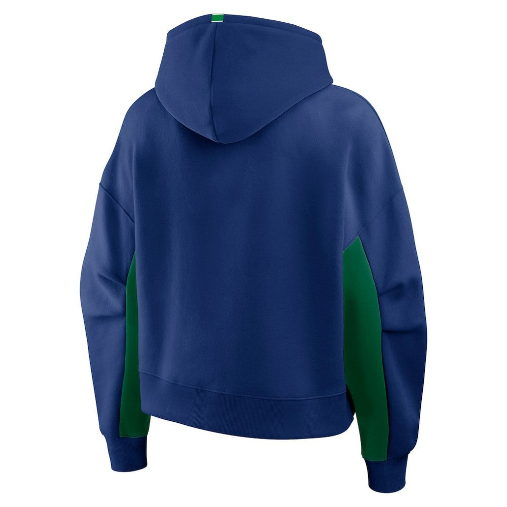 Vancouver Canucks Fanatics Women's Back Check Boxy Hoodie - Blue - NHL 202756884