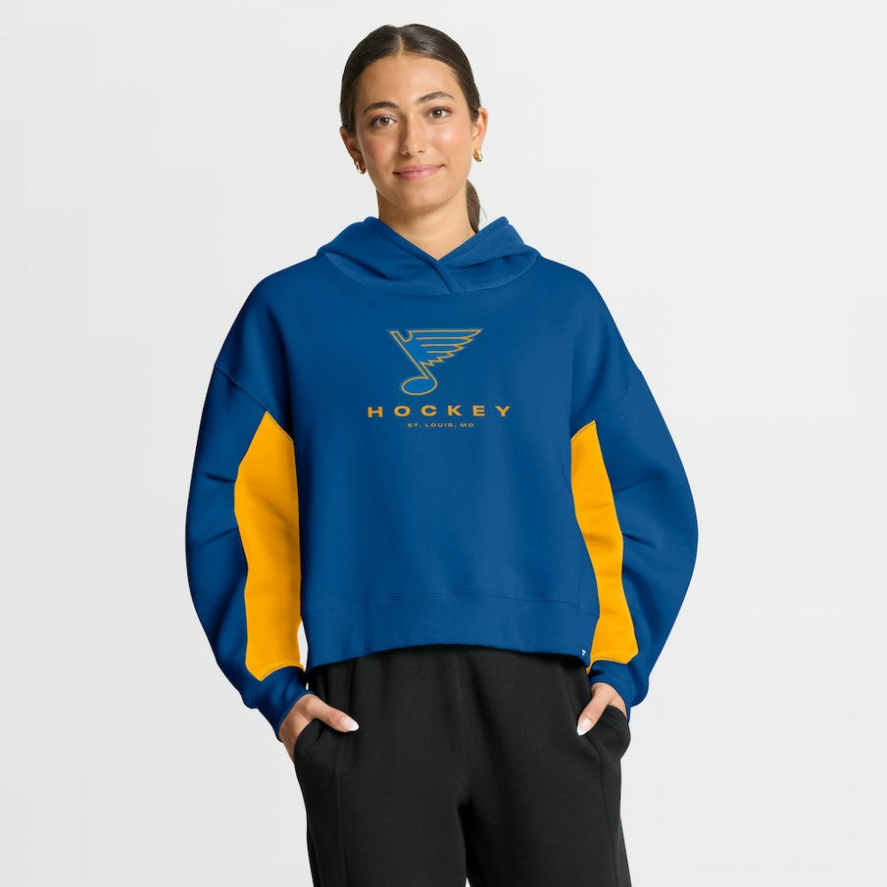 St. Louis Blues Fanatics Women's Back Check Boxy Hoodie - Blue - NHL 202756887