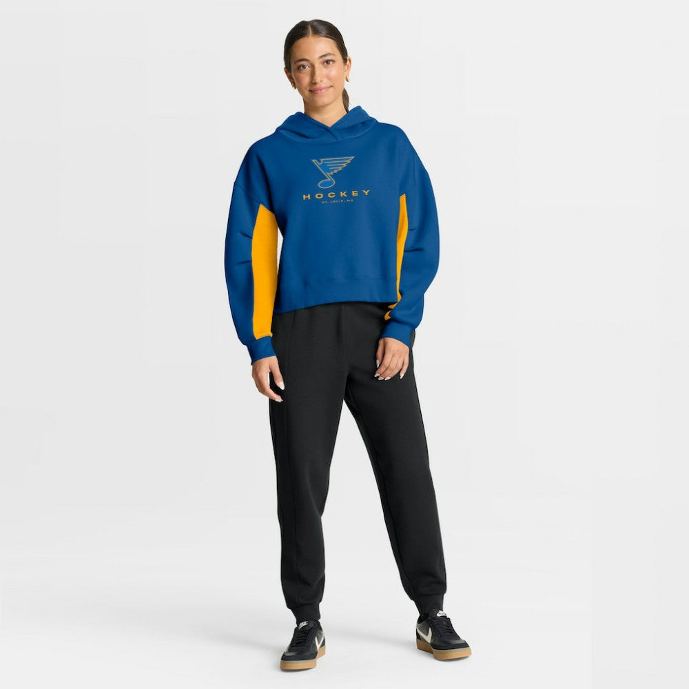 St. Louis Blues Fanatics Women's Back Check Boxy Hoodie - Blue - NHL 202756887