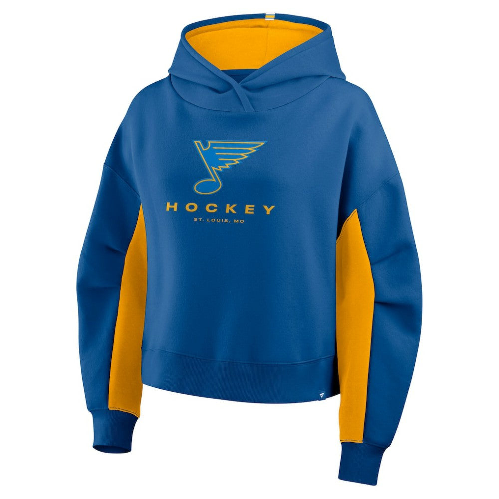 St. Louis Blues Fanatics Women's Back Check Boxy Hoodie - Blue - NHL 202756887