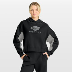 Los Angeles Kings Fanatics Women's Back Check Boxy Hoodie - Black - NHL 202756890