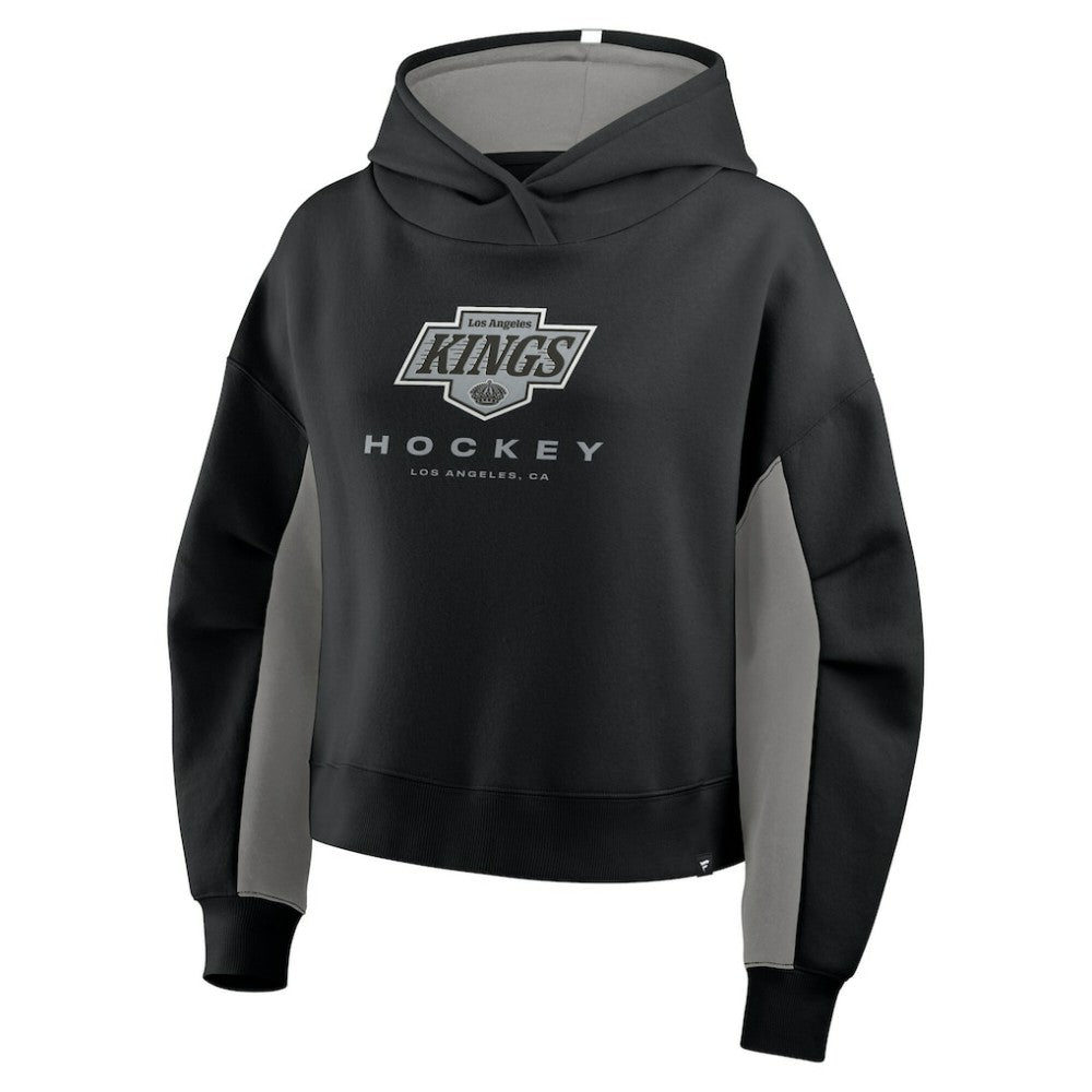 Los Angeles Kings Fanatics Women's Back Check Boxy Hoodie - Black - NHL 202756890