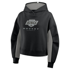 Los Angeles Kings Fanatics Women's Back Check Boxy Hoodie - Black - NHL 202756890