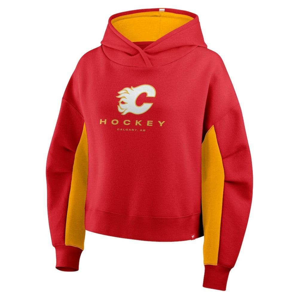 Calgary Flames Fanatics Women's Back Check Boxy Hoodie - Red - NHL 202756891