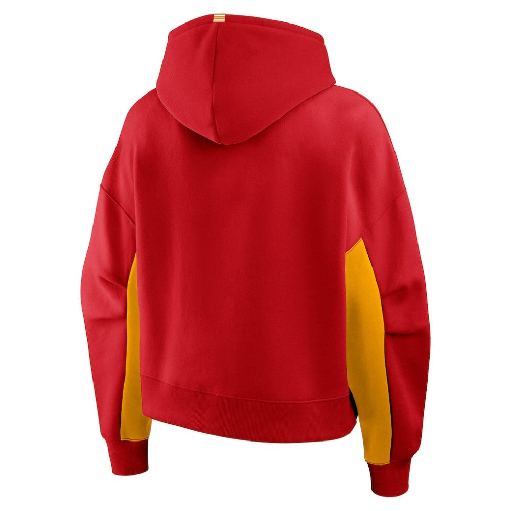 Calgary Flames Fanatics Women's Back Check Boxy Hoodie - Red - NHL 202756891