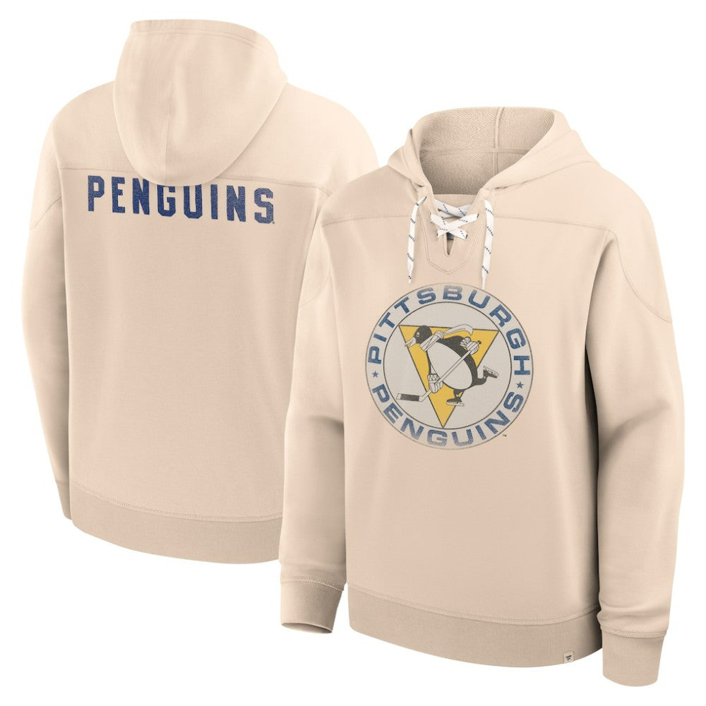 Pittsburgh Penguins Fanatics Vintage Hoodie - Cream - NHL 202756928