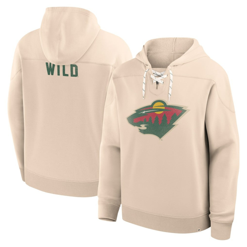 Minnesota Wild Fanatics Vintage Hoodie - Cream - NHL 202756929