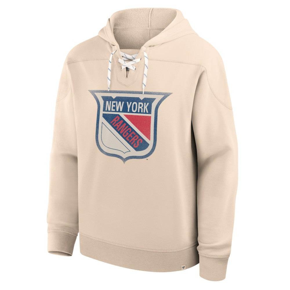 New York Rangers Fanatics Vintage Hoodie - Cream - NHL 202756931