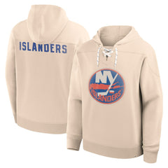 New York Islanders Fanatics Vintage Hoodie - Cream - NHL 202756932