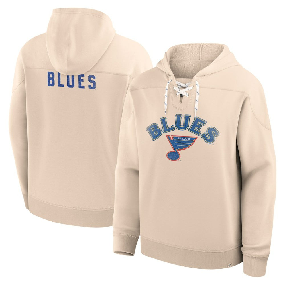 St. Louis Blues Fanatics Vintage Hoodie - Cream - NHL 202756933