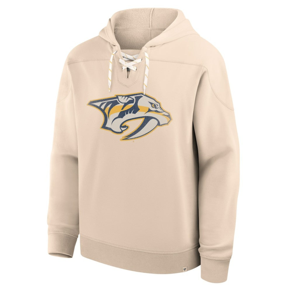 Nashville Predators Fanatics Vintage Hoodie - Cream - NHL 202756943