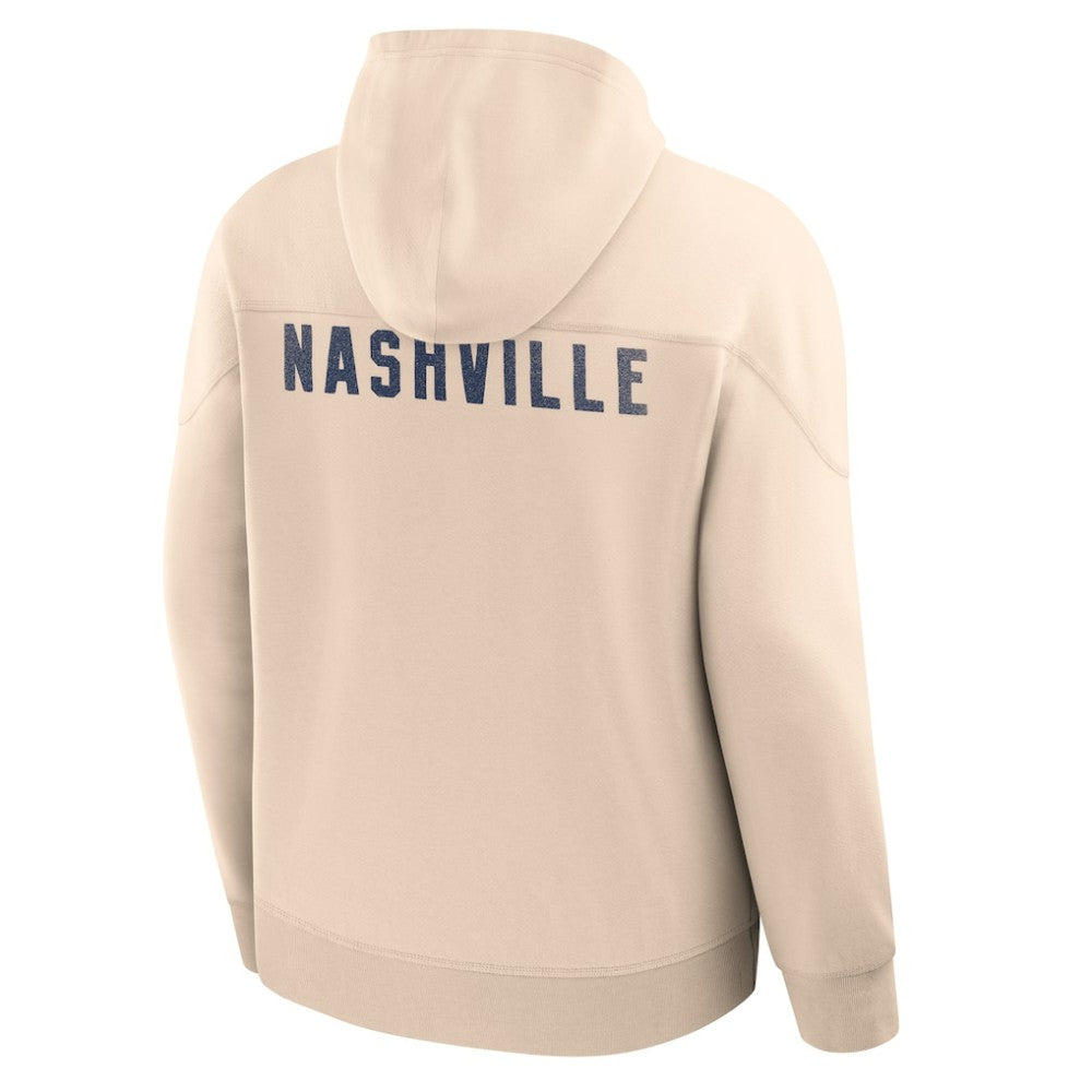 Nashville Predators Fanatics Vintage Hoodie - Cream - NHL 202756943