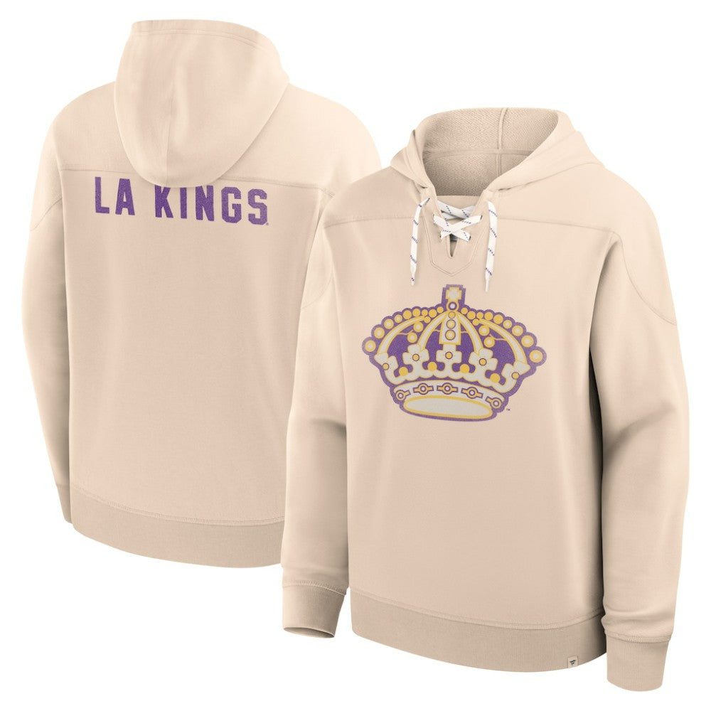 Los Angeles Kings Fanatics Vintage Hoodie - Cream - NHL 202756945