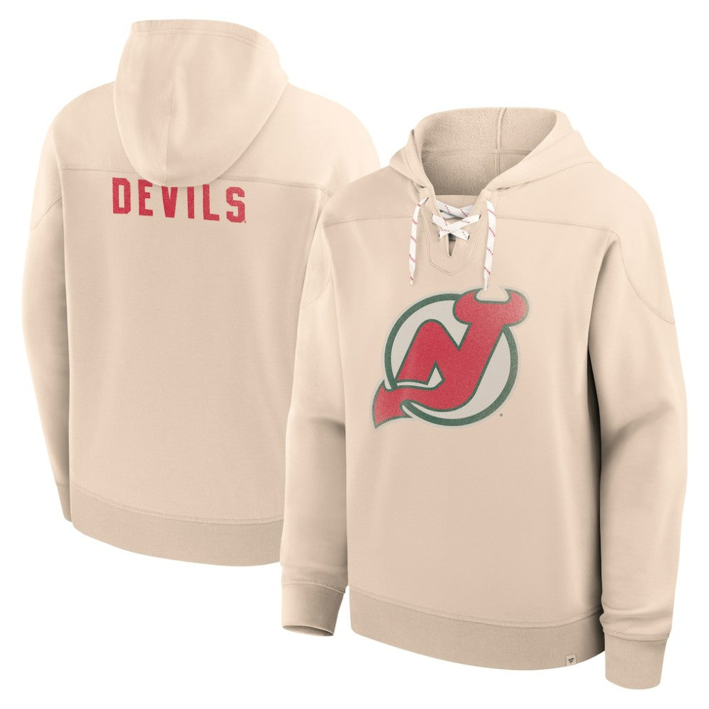New Jersey Devils Fanatics Vintage Hoodie - Cream - NHL 202756951
