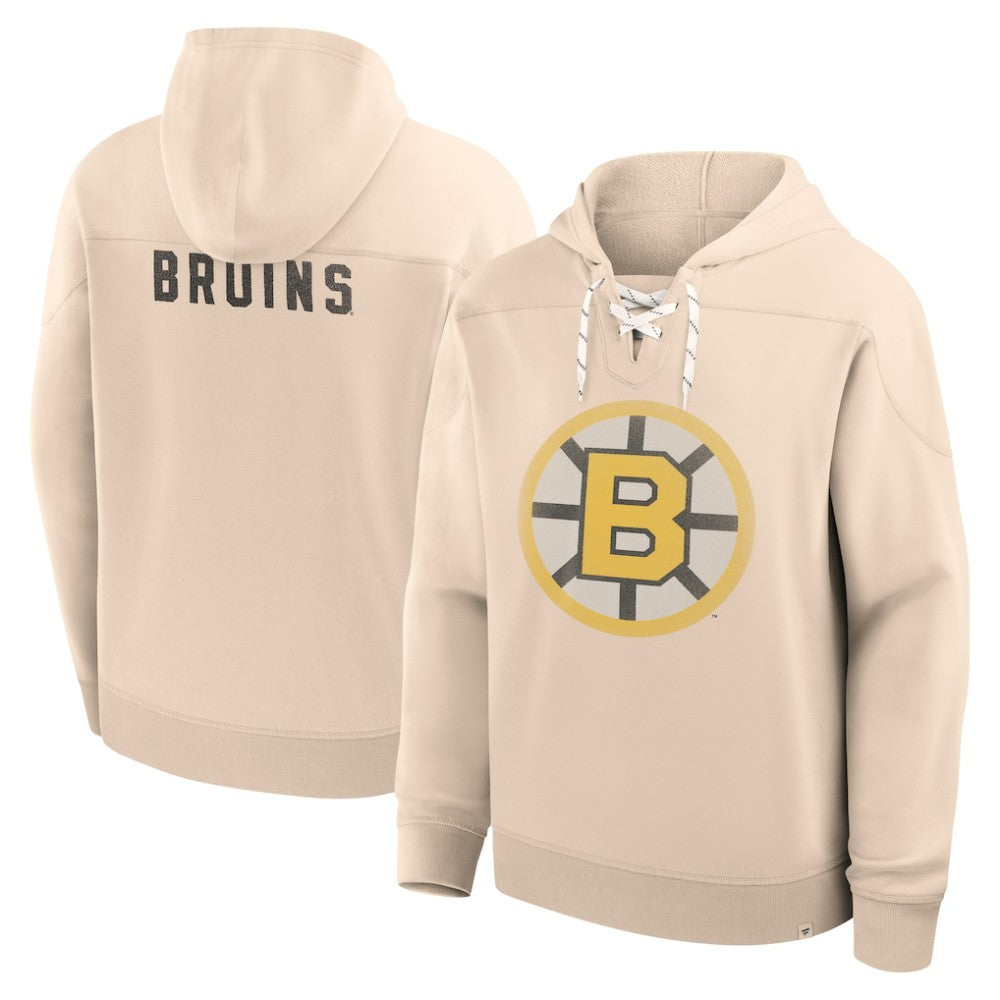 Boston Bruins Fanatics Vintage Hoodie - Cream - NHL 202756958