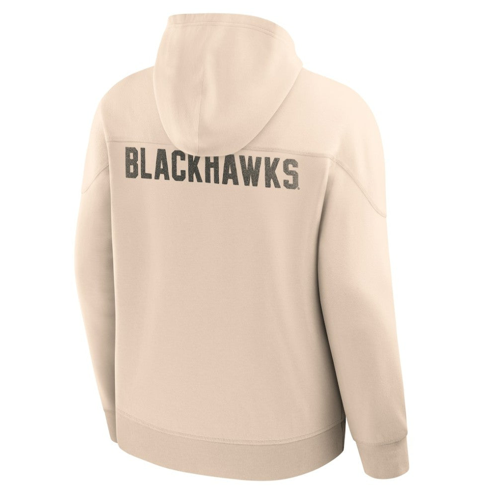 Chicago Blackhawks Fanatics Vintage Hoodie - Cream - NHL 202756959
