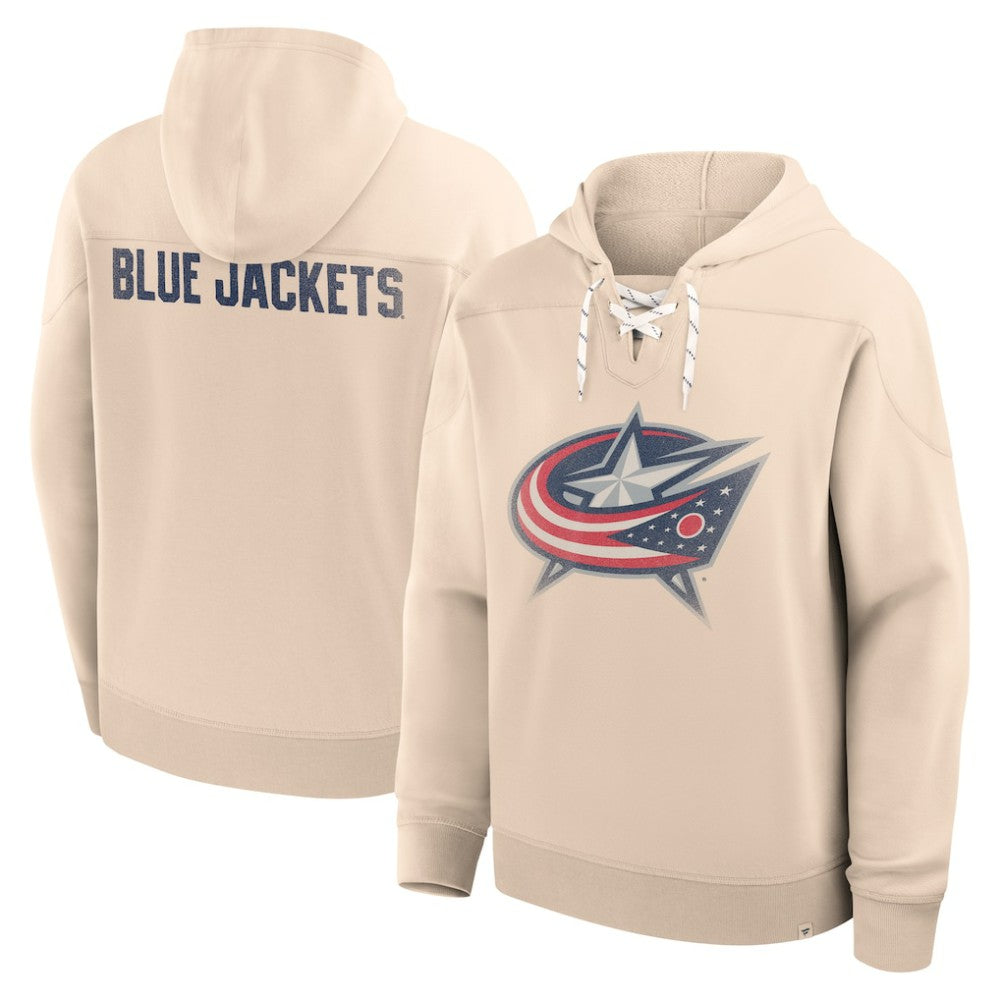 Columbus Blue Jackets Fanatics Vintage Hoodie - Cream - NHL 202756960