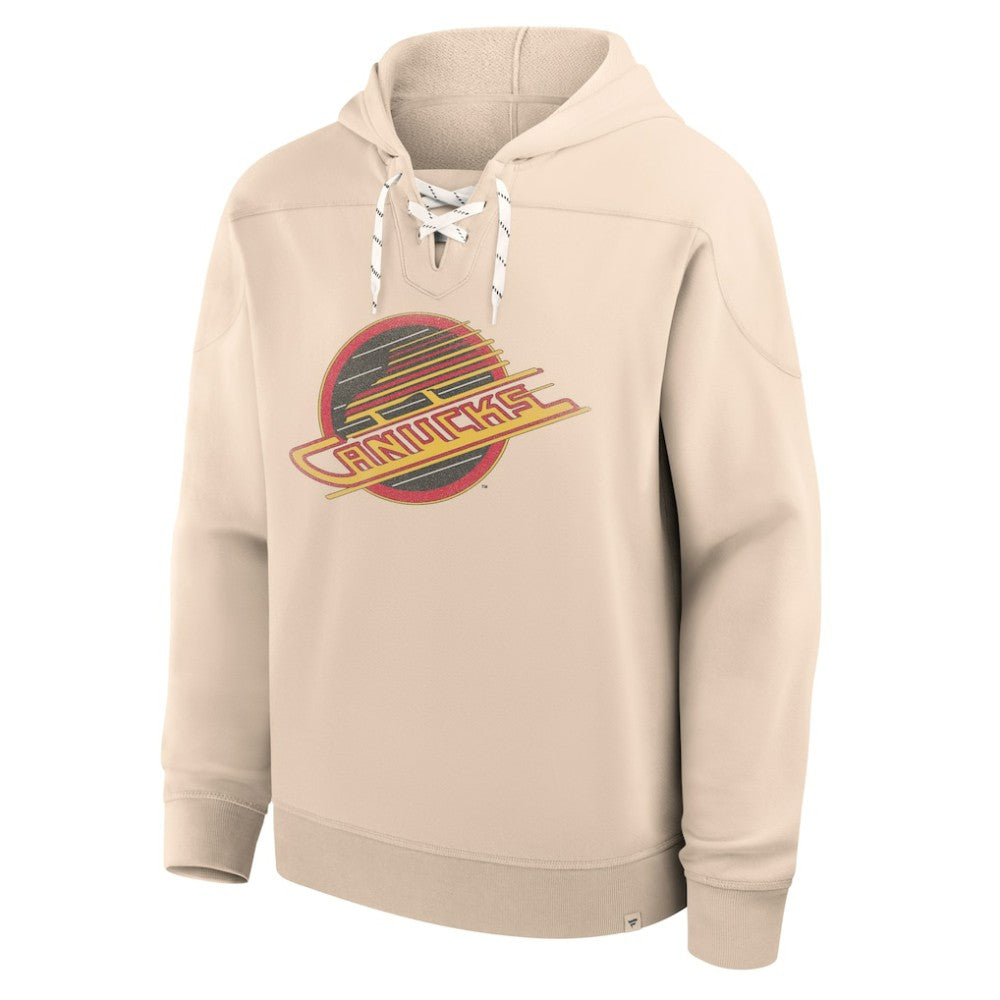 Vancouver Canucks Fanatics Vintage Hoodie - Cream - NHL 202756961