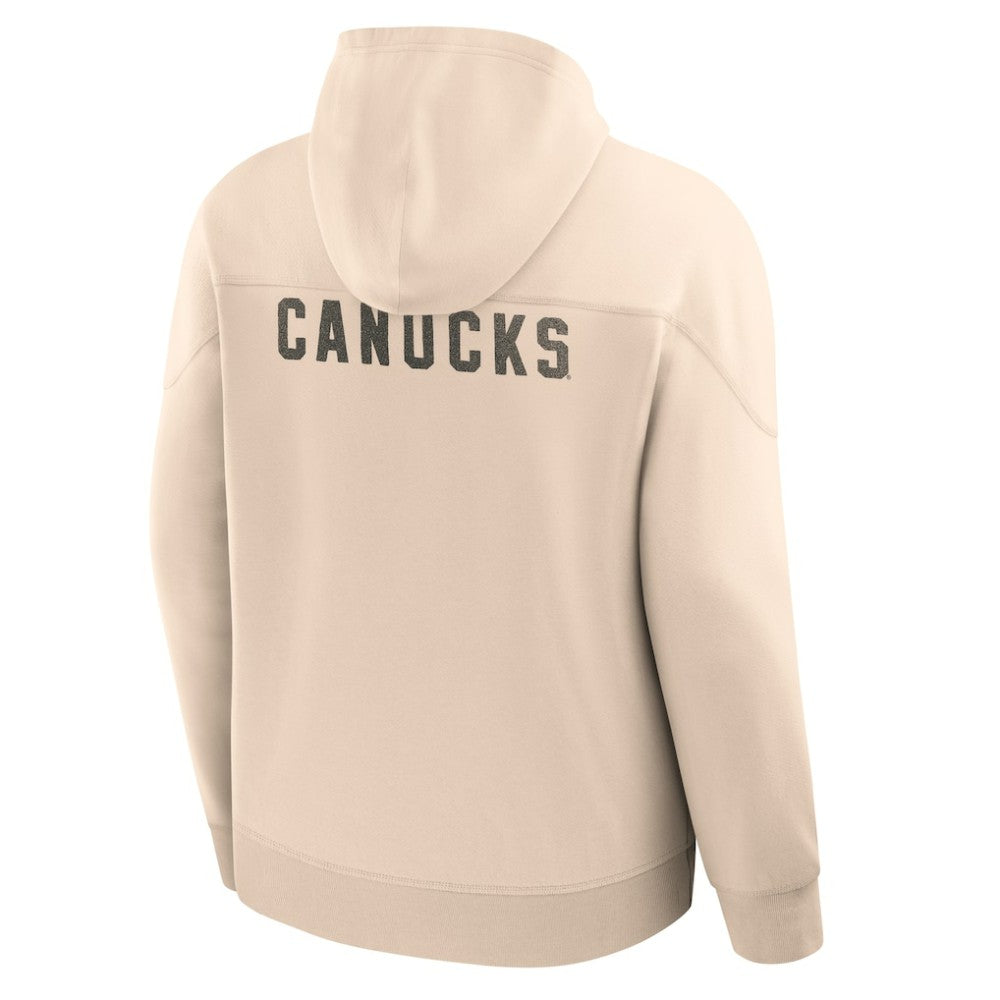 Vancouver Canucks Fanatics Vintage Hoodie - Cream - NHL 202756961