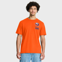 New York Islanders Fanatics Crash The Net Legacy T-Shirt - Orange - NHL 202757002