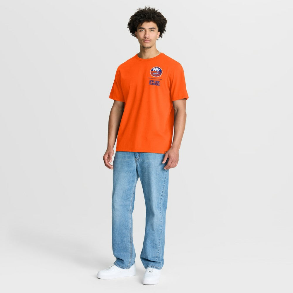 New York Islanders Fanatics Crash The Net Legacy T-Shirt - Orange - NHL 202757002
