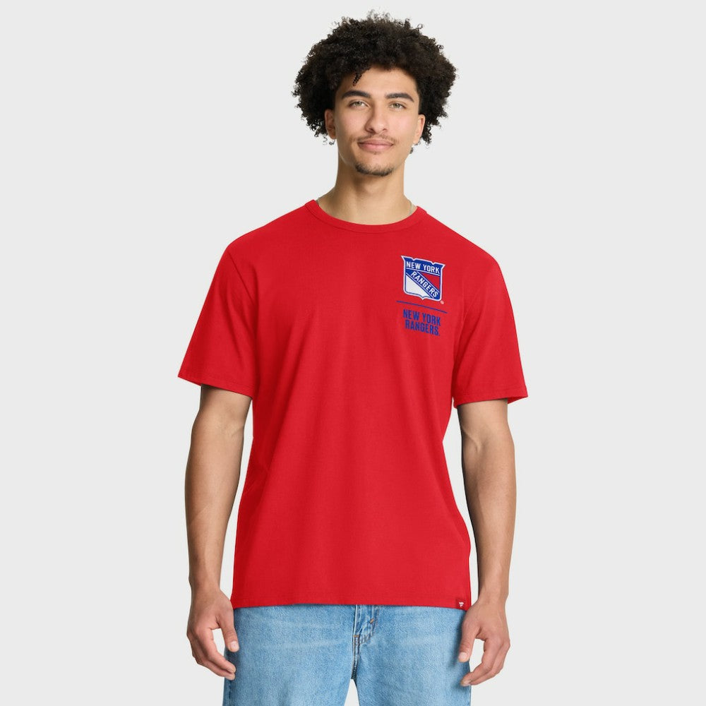 New York Rangers Fanatics Crash The Net Legacy T-Shirt - Red - NHL 202757003