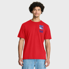 New York Rangers Fanatics Crash The Net Legacy T-Shirt - Red - NHL 202757003