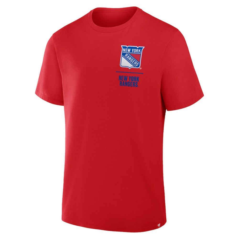 New York Rangers Fanatics Crash The Net Legacy T-Shirt - Red - NHL 202757003