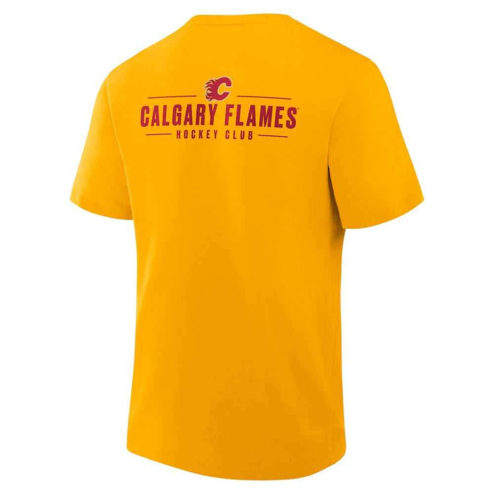 Calgary Flames Fanatics Crash The Net Legacy T-Shirt - Gold - NHL 202757004