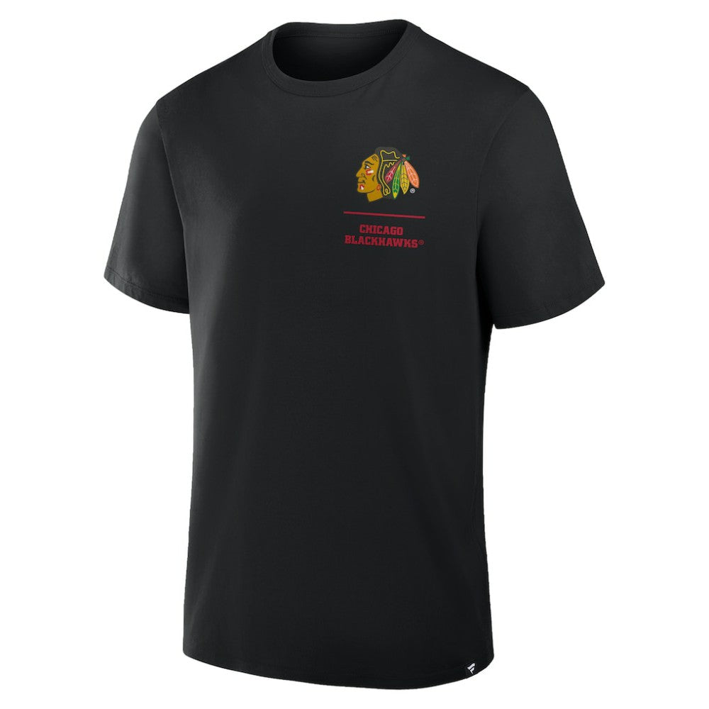 Chicago Blackhawks Fanatics Crash The Net Legacy T-Shirt - Black - NHL 202757010