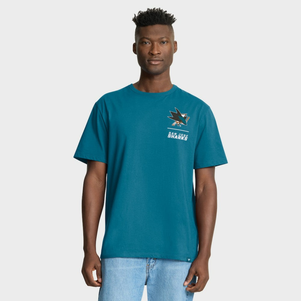 San Jose Sharks Fanatics Crash The Net Legacy T-Shirt - Teal - NHL 202757012