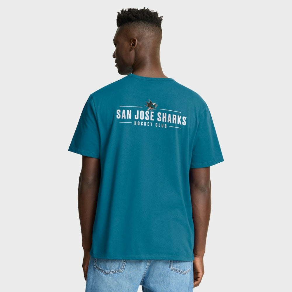 San Jose Sharks Fanatics Crash The Net Legacy T-Shirt - Teal - NHL 202757012