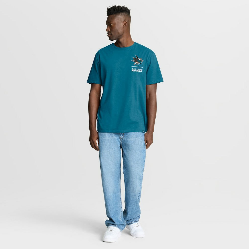 San Jose Sharks Fanatics Crash The Net Legacy T-Shirt - Teal - NHL 202757012