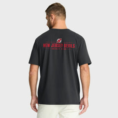 New Jersey Devils Fanatics Crash The Net Legacy T-Shirt - Black - NHL 202757015