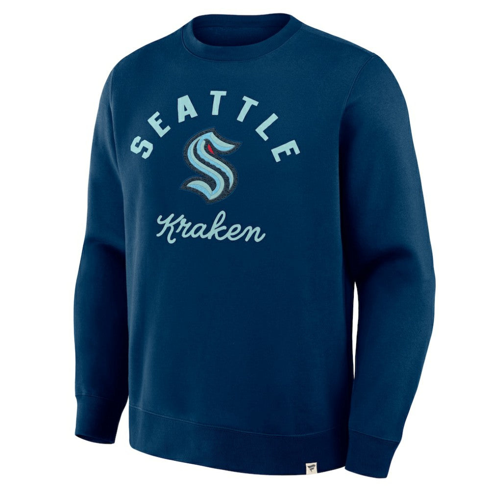 Seattle Kraken Fanatics Stickler Sweatshirt - Deep Sea Blue - NHL 202757032
