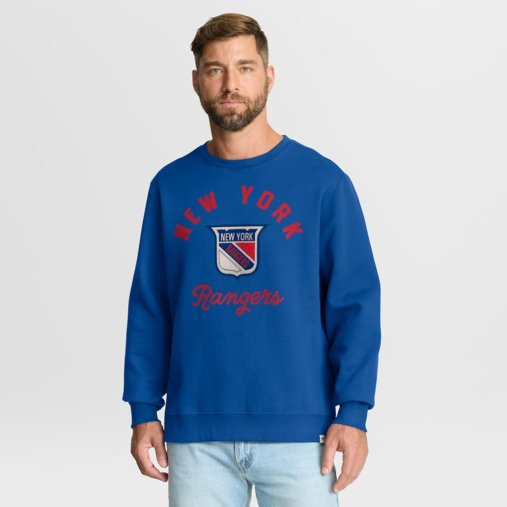 New York Rangers Fanatics Vintage Stickler Sweatshirt - Blue - NHL 202757039