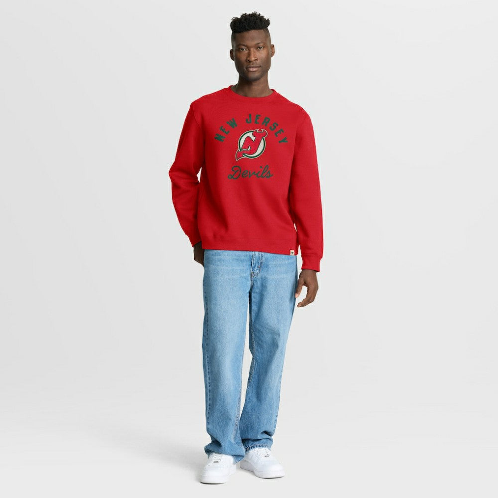 New Jersey Devils Fanatics Vintage Stickler Sweatshirt - Red - NHL 202757041